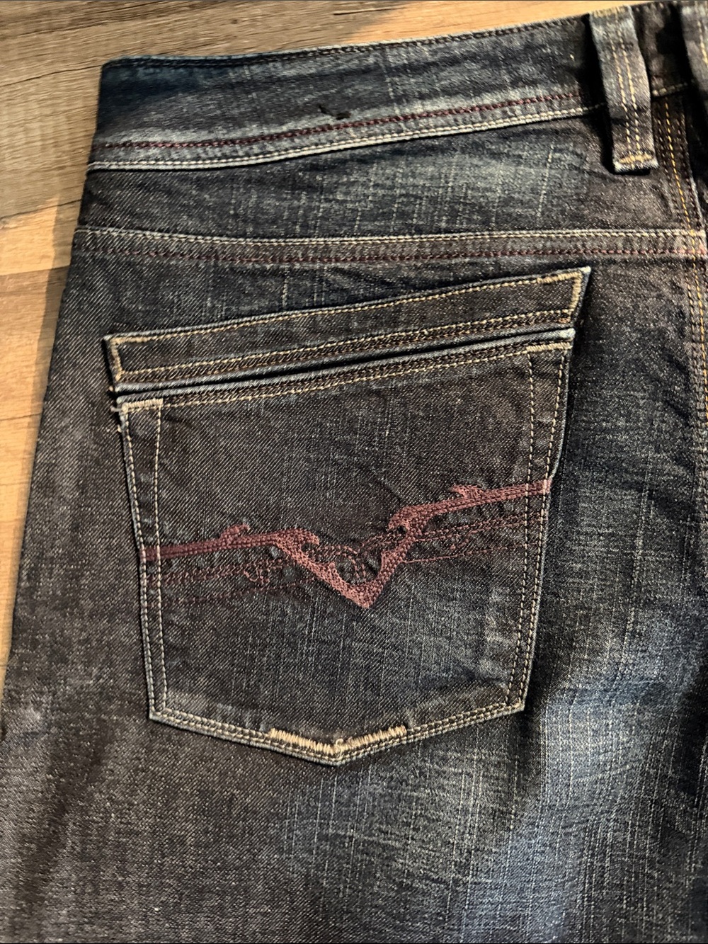 Diesel Industry Men's Dark Blue Straight Fit Jeans - Picture 10 of 12